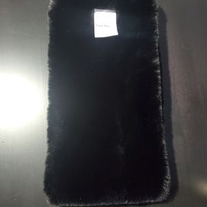 Old Navy black faux fur infinity scarf